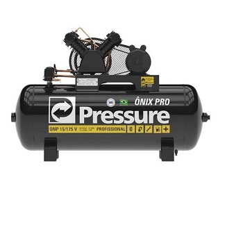 Compressor de Ar 175L 3hp Monofásico Onp 15/175 - Pressure